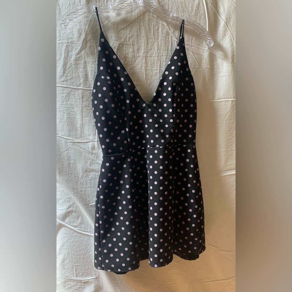 Lucy in the Sky Purple Polka Dot Mini Dress